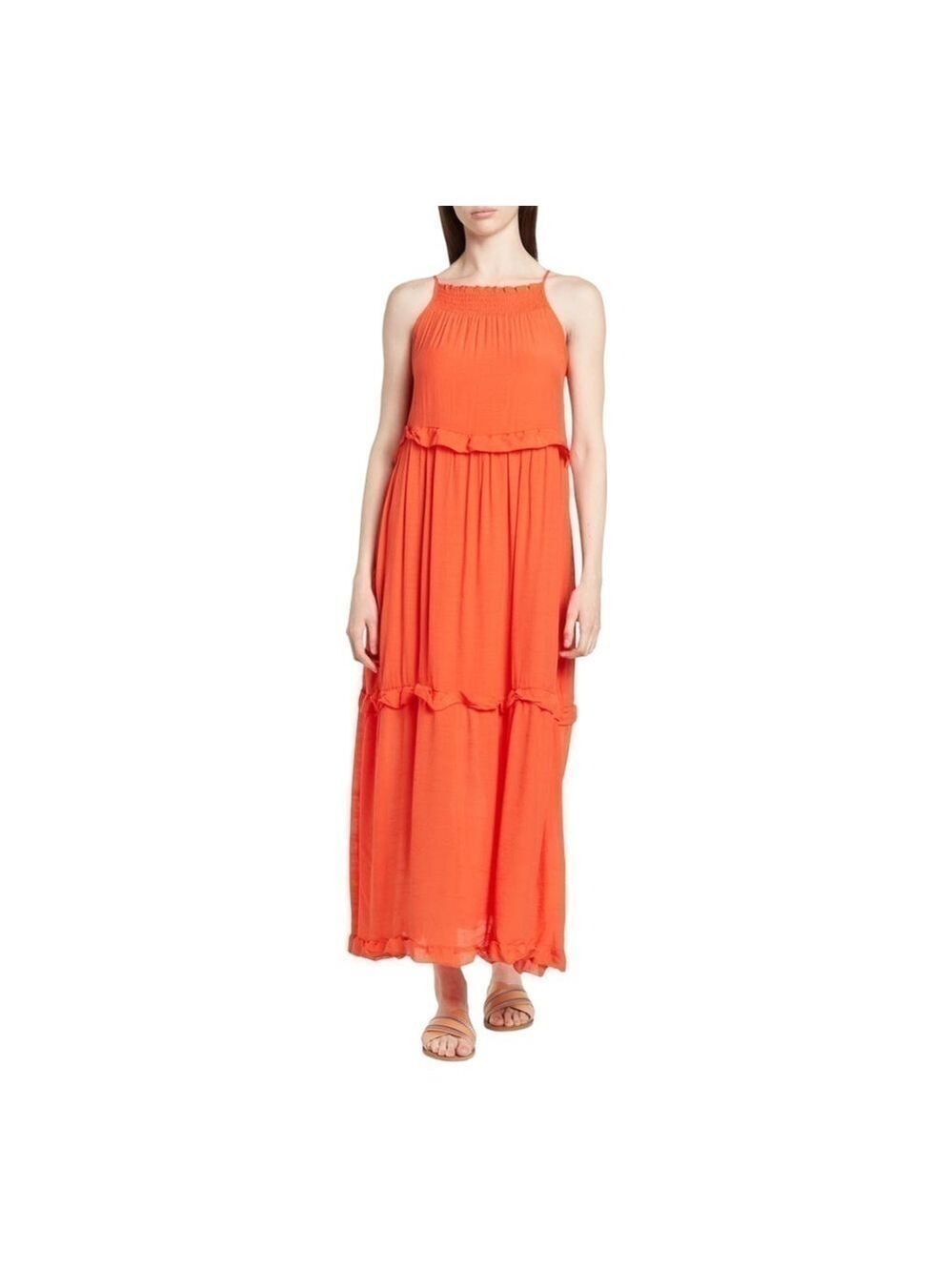 𝅺bobeau women's tiered maxi dress in MAGENTA